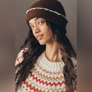 NWT Anthropologie Maeve Lettuce Edge Beanie